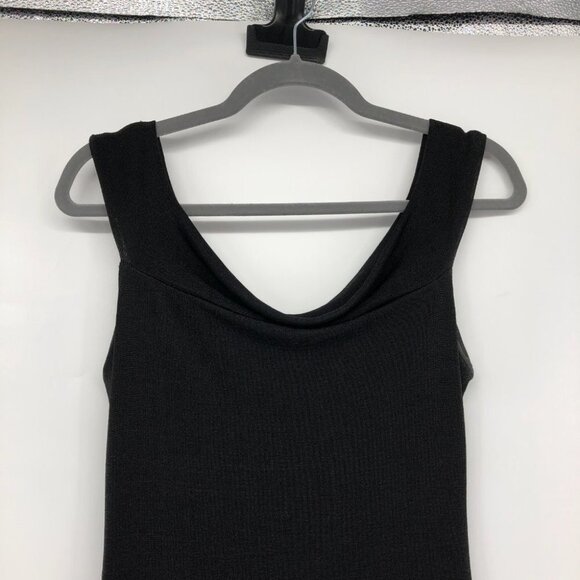 boohoo Solid Black Cowl Neck slinky full length Maxi Dress size 12 - Picture 5 of 15